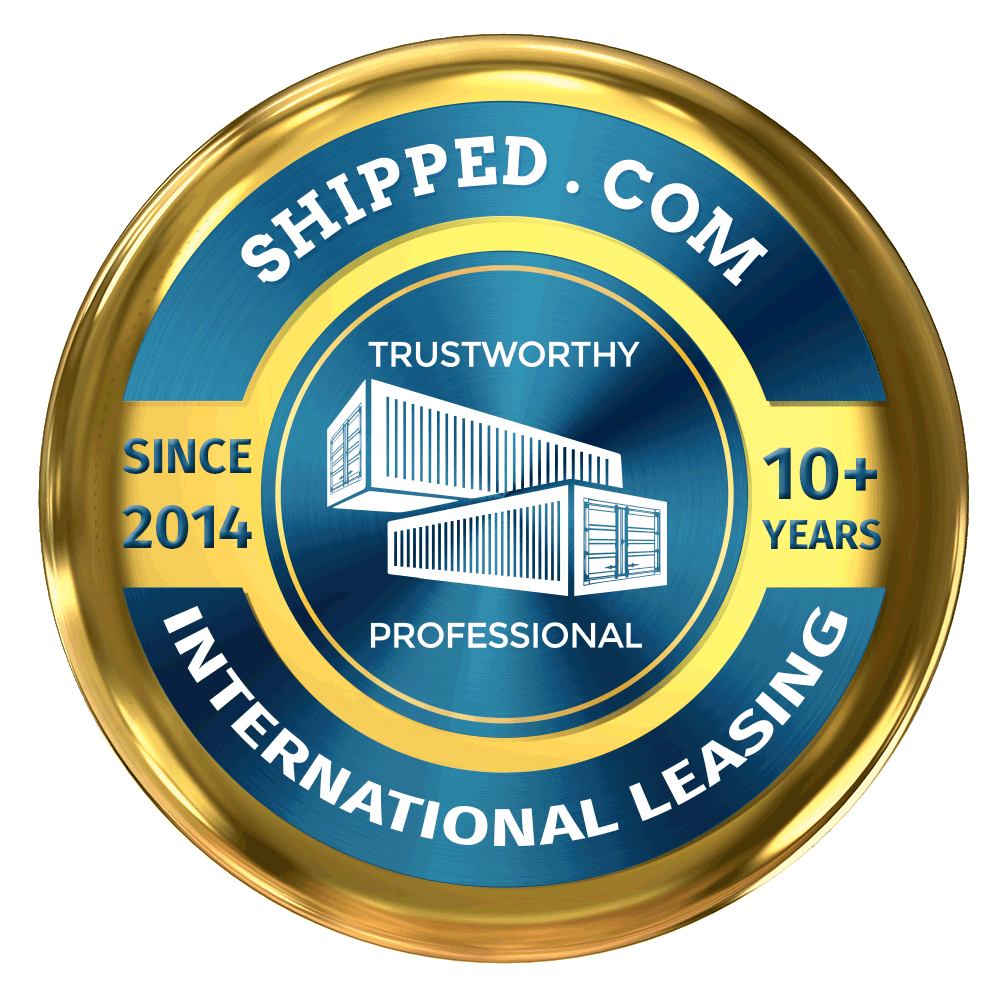 Shipped.com 2024 certified container seller badge in gold