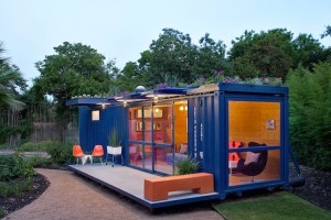 blue container home