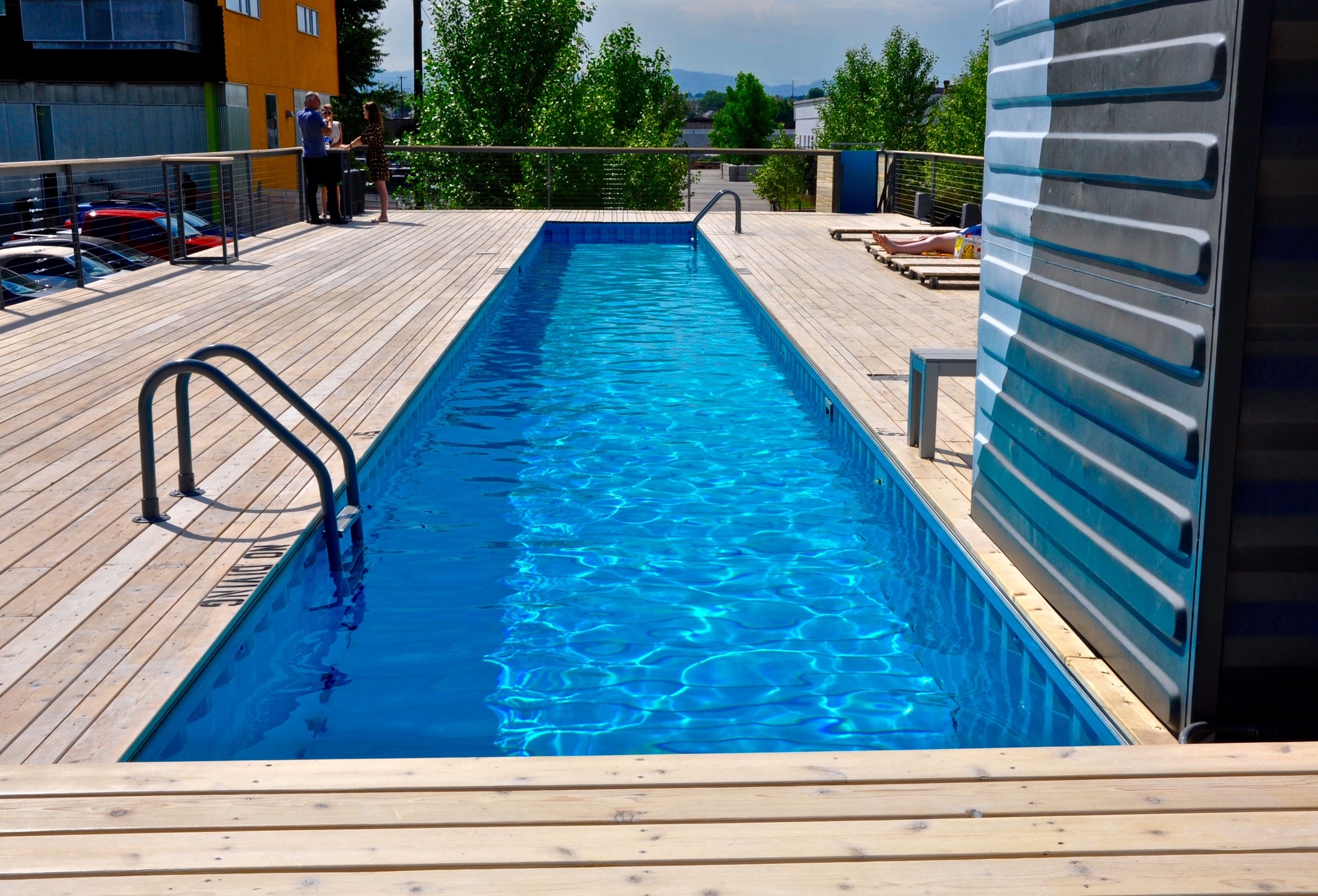 shipping container pool inground