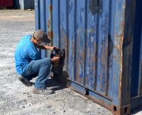 How to treat and repaint a rusty shipping container
