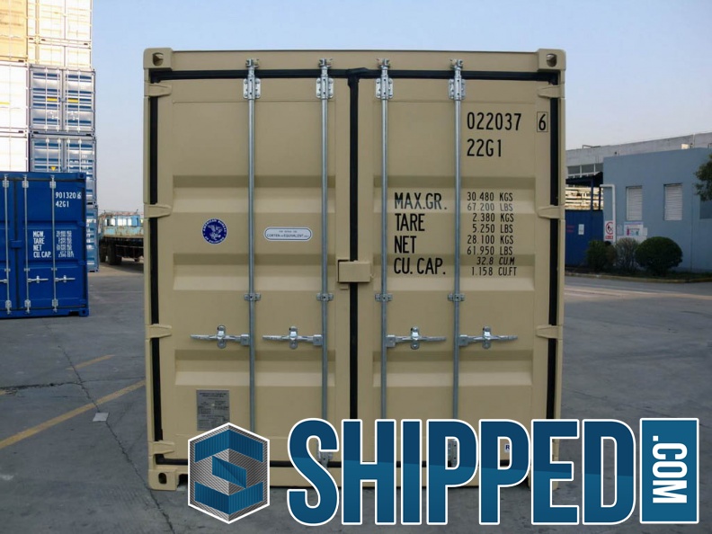 New-20ft-DD-(Double-Doors)-tan-RAL-1001-shipping-container-2966