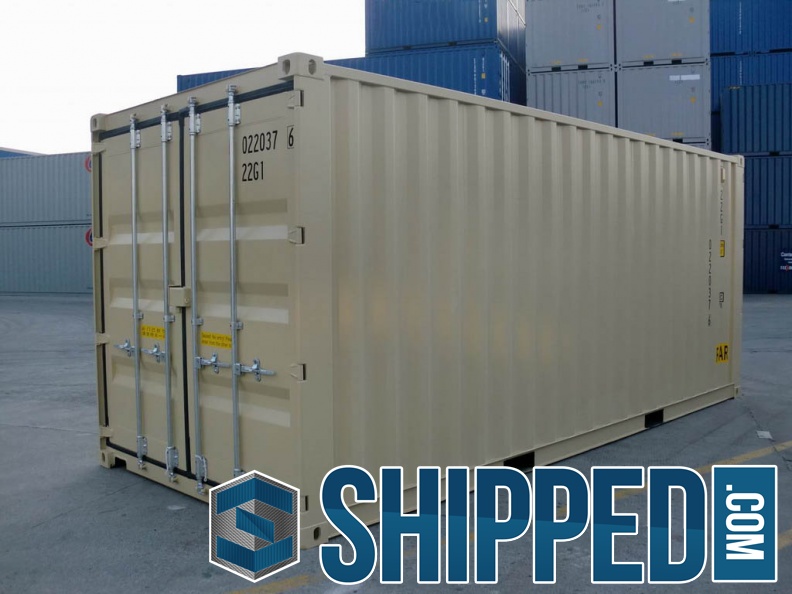 New-20ft-DD-(Double-Doors)-tan-RAL-1001-shipping-container-2973